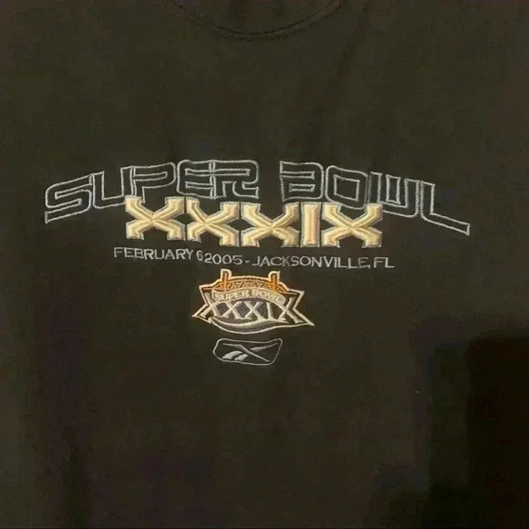 Vintage Y2K Embroidered Super Bowl XXXIX Reebok Shirt - Picture 2 of 5